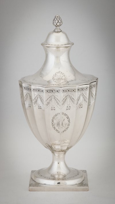 Cukorurna, 1795 körül (ezüst) alkotó: Paul Revere
