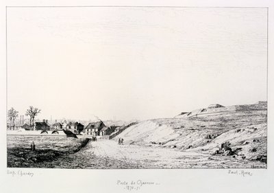 Charonne posta, Párizs ostroma, 1870-1871 alkotó: Paul Roux