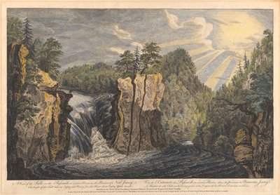 Kilátás a Passaic, vagyis a Second River vízeséseire New Jersey tartományban alkotó: Paul Sandby
