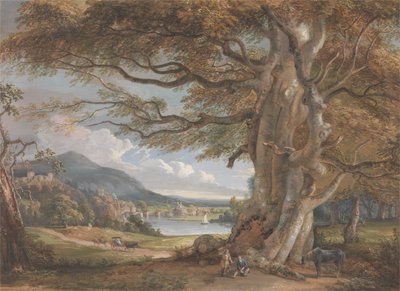 Bridgnorth (testszín, akvarell, kréta és grafit papíron) alkotó: Paul Sandby