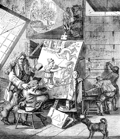Burleszk a burleszken, 1753. alkotó: Paul Sandby