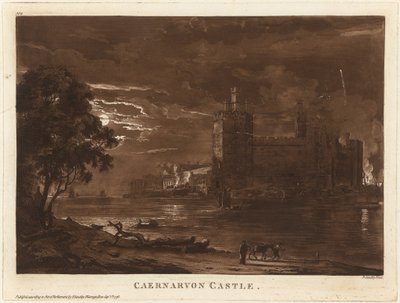 Caernarvon kastély (éjszaka) alkotó: Paul Sandby