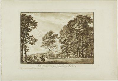 Chirk kastély és c. a Wynnstay Parkból alkotó: Paul Sandby