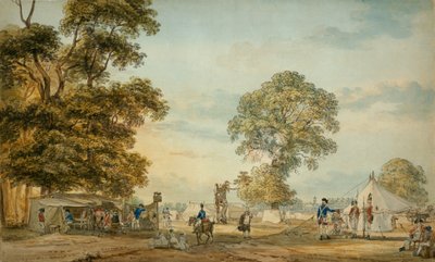 Táborozás a Hyde Parkban a Gordon-lázadások idején, 1780 alkotó: Paul Sandby