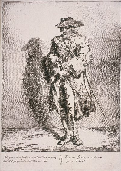 Flint és acél eladó, Cries of London, 1760 alkotó: Paul Sandby
