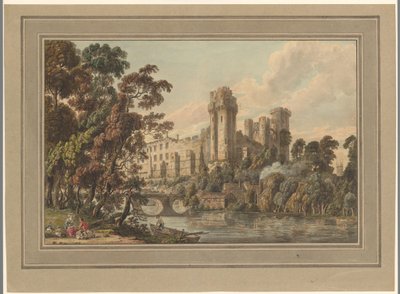 Warwick kastélyának látképe alkotó: Paul Sandby