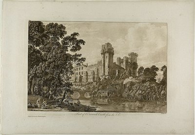 A Warwick-kastély délkeleti része, 4. tábla alkotó: Paul Sandby