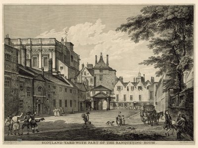 A Scotland Yard és a Bankettház egy része alkotó: Paul Sandby