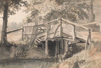 Patak és fahíd alkotó: Paul Sandby