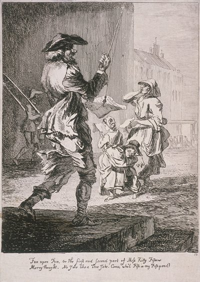 Street Entertainers, Cries of London, 1760 alkotó: Paul Sandby