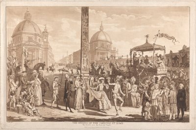 A karnevál megnyitója Rómában alkotó: Paul Sandby