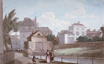 The Thatched House Inn and the New River, Islington, London, 1790. alkotó: Paul Sandby