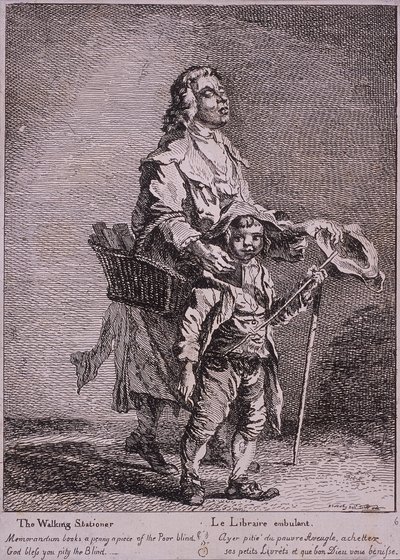 „The Walking Stationer”, Cries of London, 1760 alkotó: Paul Sandby