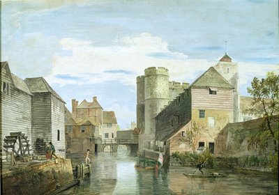 The Westgate, Canterbury (testszín papíron) alkotó: Paul Sandby