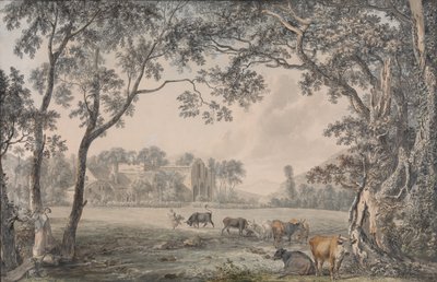 Valle of the Cross apátság, Denbighshire, 1770-79 alkotó: Paul Sandby