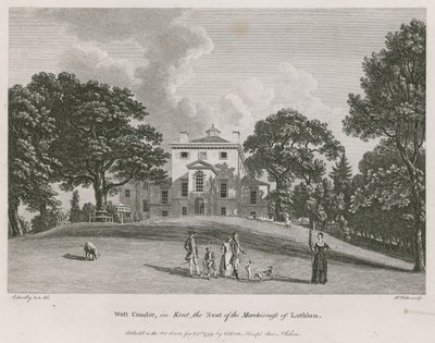 West Combe, Kentben, Lothian márkinőjének székhelye. alkotó: Paul Sandby