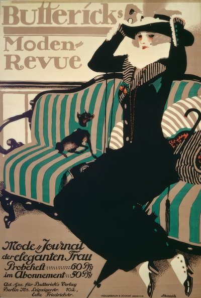 Buttericks Moden-Revue / Poszter 1912, P.Scheurich alkotó: Paul Scheurich