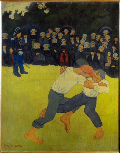 La lutte Bretonne (festmény, vászon) alkotó: Paul Serusier