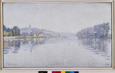 Folyóparti. A Szajna Herblay-nél alkotó: Paul Signac