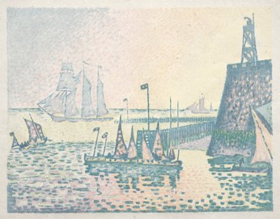 Este, A vlissingeni móló, 1898. alkotó: Paul Signac