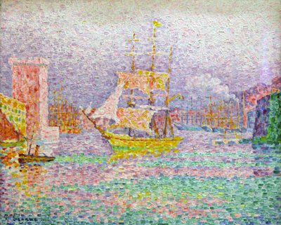 „Marseille-i kikötő”, 1906-1907 alkotó: Paul Signac