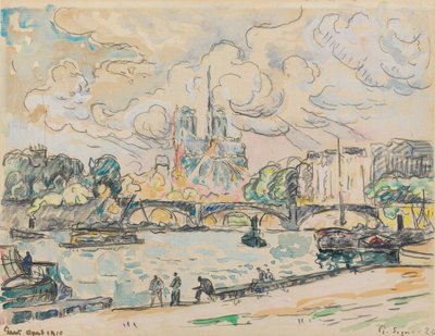 Austerlitz rakpart, 1910 alkotó: Paul Signac