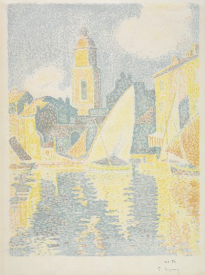 Saint-Tropez: A kikötő, 1897-98 alkotó: Paul Signac