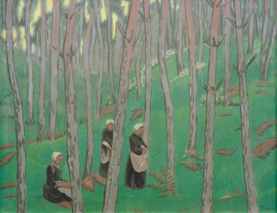 Gombagyűjtők az erdőben alkotó: Paul Sérusier