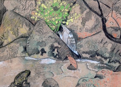 Táj madárral és varangygal, c1883-1927 alkotó: Paul Sérusier
