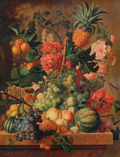 Gyümölcs és virág, 1789, 1938 alkotó: Paul Theodor van Brussel