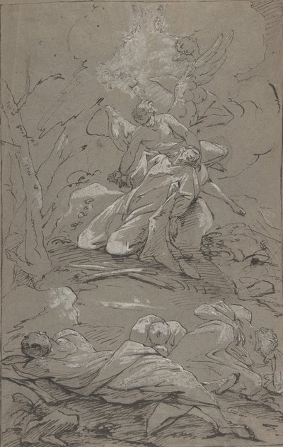 Krisztus a Getszemáni kertben, 1712-62. alkotó: Paul Troger