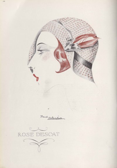 Rose Descat Hat, 1920-as évek vége. alkotó: Paul Valentin
