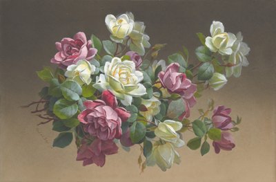 Virágok: rózsák, 19. század vége-XX. század eleje. alkotó: Paul de Longpré
