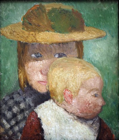 Gyermekek a napon, 1903 körül (tempera, karton) alkotó: Paula Modersohn-Becker