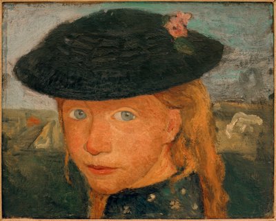 Szalmakalapos kislány feje alkotó: Paula Modersohn Becker