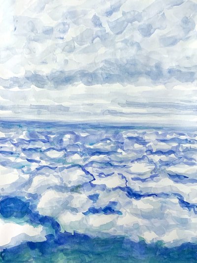 A kék óceán felett alkotó: Pauline Wegman | Key and Sea Creative