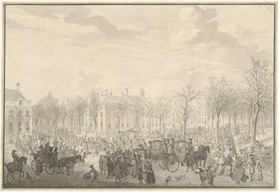 V. Vilmos herceg érkezése Hágába, 1762. november 10 alkotó: Paulus Constantijn la Fargue (possibly)