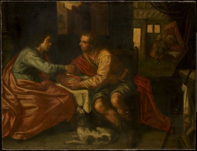 Ézsau eladja születési jogát (1Mózes 27:1-29) alkotó: Paulus Moreelse (copy after)