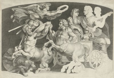 Camee met de triumph van Germanicus en Agrippina Különféle ősi achát figurák, Pietro Paolo Rubenii tervei (sorozat címe) alkotó: Paulus Pontius (attributed to)