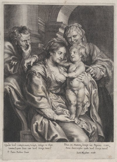 Szent Család Szent Annával, kb. 1620-70., kb. 1620-70. alkotó: Paulus Pontius
