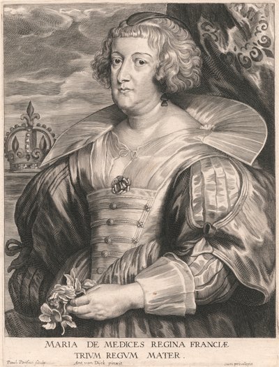 Marie de Medicis, Franciaország királynője, a három királyok anyja alkotó: Paulus Pontius