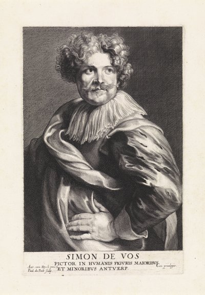 Simon de Vos festő portréja alkotó: Paulus Pontius
