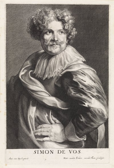 Simon de Vos festő portréja alkotó: Paulus Pontius
