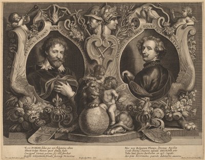 Rubens és van Dyck, kettős portré alkotó: Paulus Pontius, after Sir Anthony van Dyck and Erasmus Quellinus II
