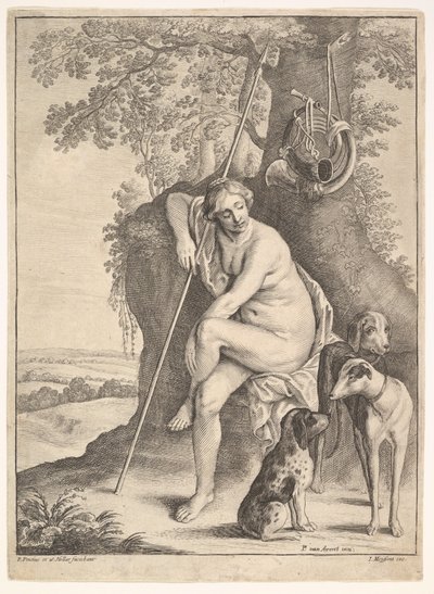 Diana, a vadásznő ülő alakja, 1625-77. alkotó: Paulus Potter