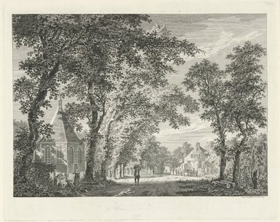 Falukép Driebergenben, 1754 alkotó: Paulus van Liender