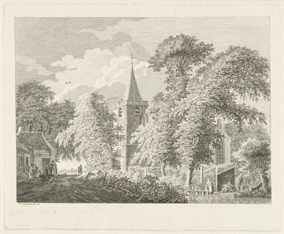 Falukép Maartensdijkben, 1753 alkotó: Paulus van Liender