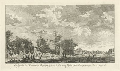 A sollenburgi lőporgyár romja az 1758. augusztus 14-i robbanás után A kruytmakerye Sollenburg maradványai az Amszterdam melletti Overtoomse Wegben, 1758. augusztus 15-én ugrottak (cím a tárgyon) alkotó: Paulus van Liender