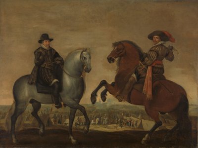 Maurits és Frederik Hendrik hercegek lóháton alkotó: Pauwels van Hillegaert (workshop of)