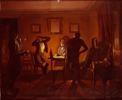 A szerencsejátékosok, 1852 alkotó: Pavel Andreevich Fedotov